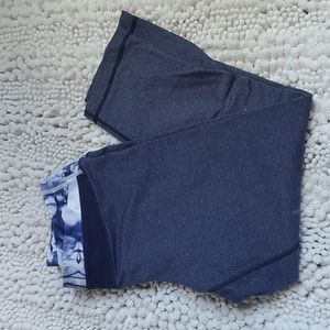 Heathered Blue Lululemon Capri Leggings